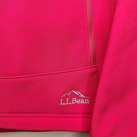 LL Bean Pathfinder Softshell Jacket Pink Womens Small Athletic Gorpcore Zip Up - Picture 5 of 15